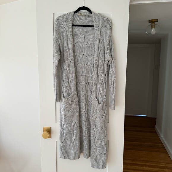 Dex Long Open Knit Cardigan - Picture 1 of 4